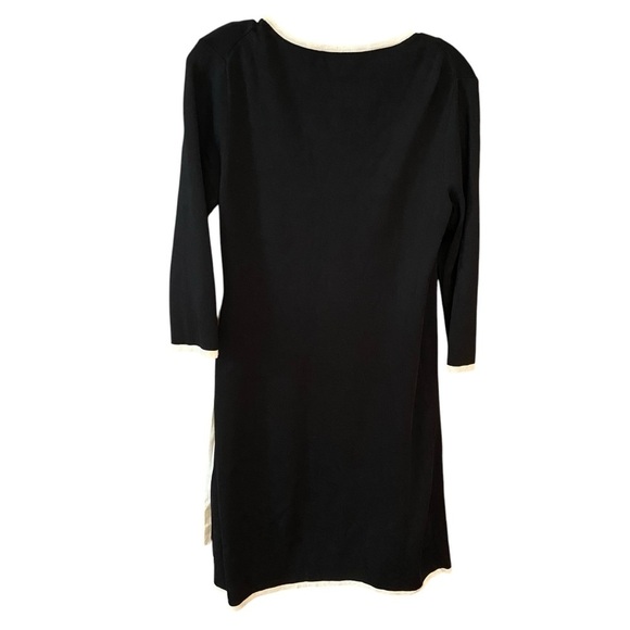 Grace Dane Lewis Mock Wrap Colorblock Dress Size L Black White Stretch Career - Picture 10 of 11